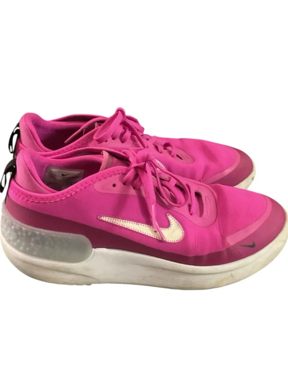 Nike “Amixa” Fire Pink Athletic Sneakers w/White Swoosh